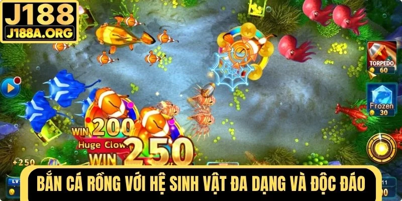 Bắn Cá Rồng với hệ sinh vật đa dạng và độc đáo