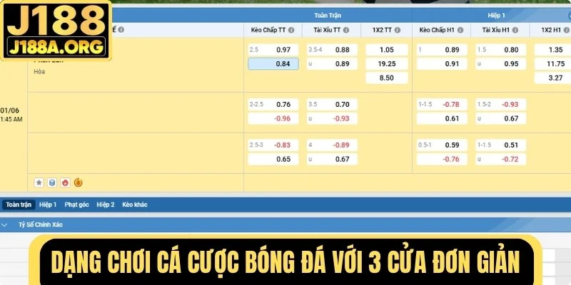 Dạng chơi với 3 cửa đơn giản