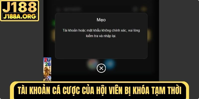 Tài khoản hội viên bị khóa