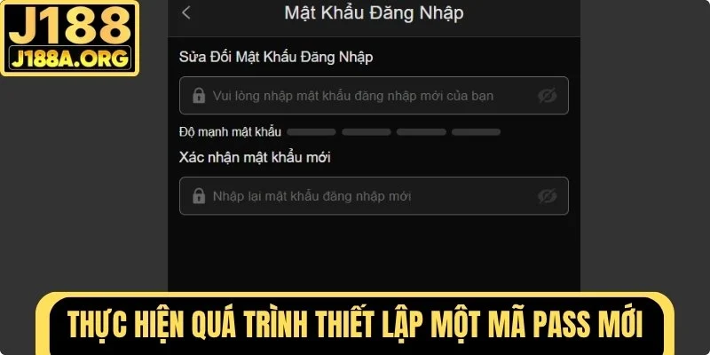 Thiết lập một mã pass mới