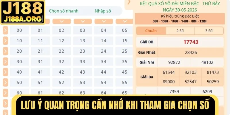 Lưu ý quan trọng khi tham gia chọn số