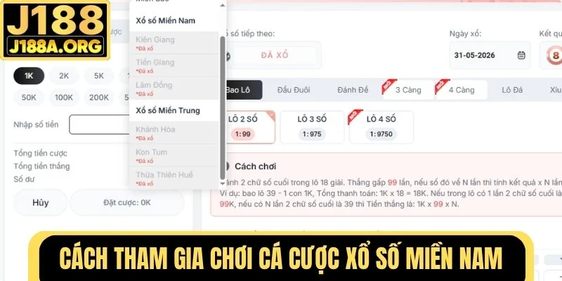 Cách chơi Xổ số miền Nam