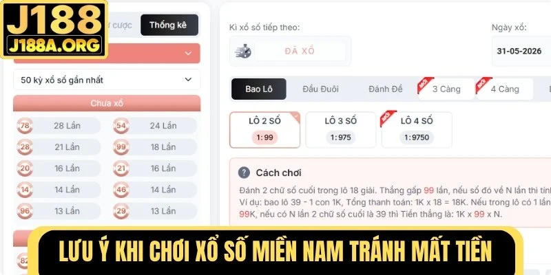 Lưu ý khi chơi Xổ số miền Nam