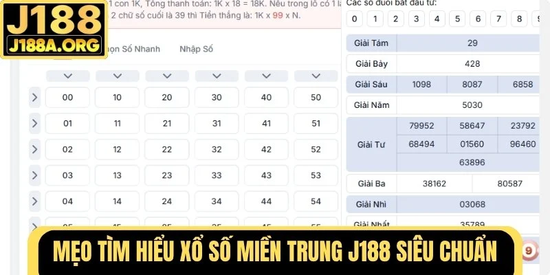 Mẹo tìm hiểu Xổ số miền Trung J188