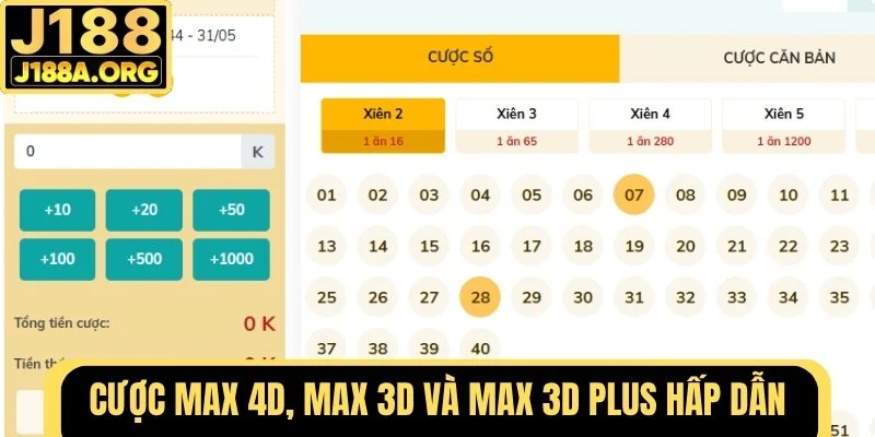 Max 4D, Max 3D và Max 3D Plus hấp dẫn