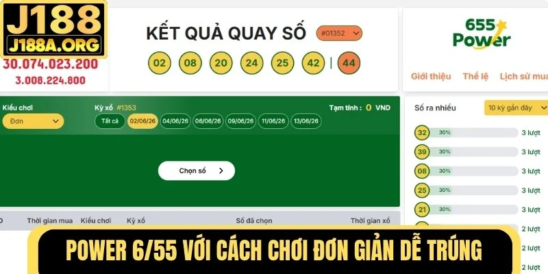 Power 6/55 với cách chơi đơn giản dễ trúng